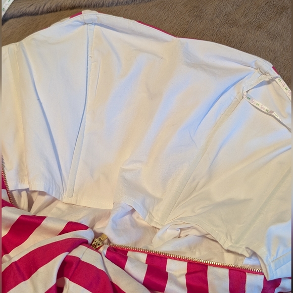 🌙 Pink and White Striped Strapless Dress - Picture 5 of 10